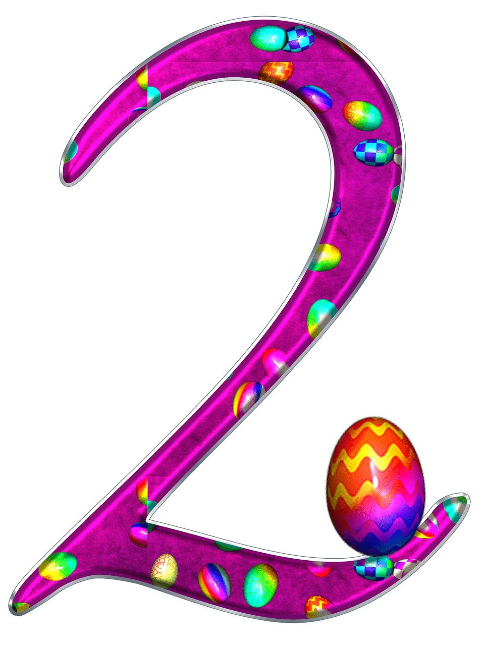 Easter Theme Number 2 png transparent