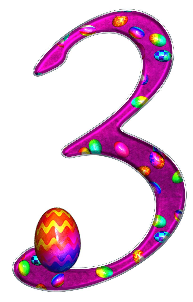 Easter Theme Number 3 png transparent