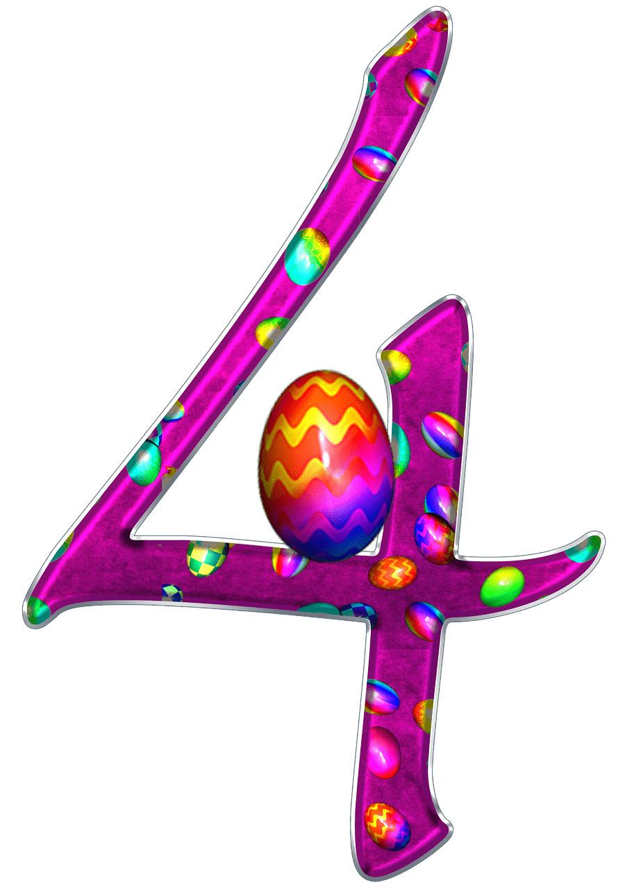 Easter Theme Number 4 png transparent