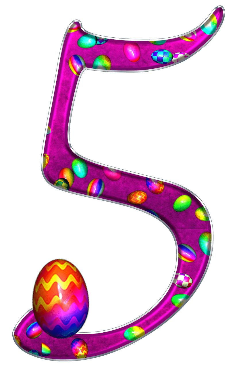 Easter Theme Number 5 png transparent