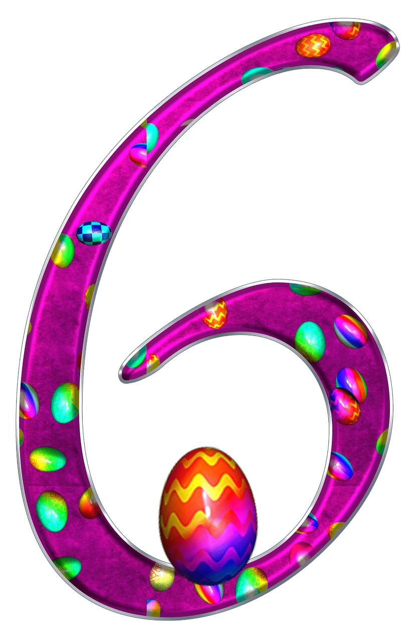Easter Theme Number 6 png transparent