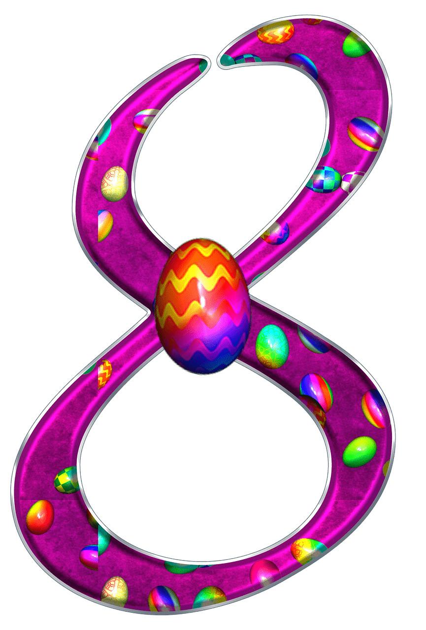 Easter Theme Number 8 png transparent