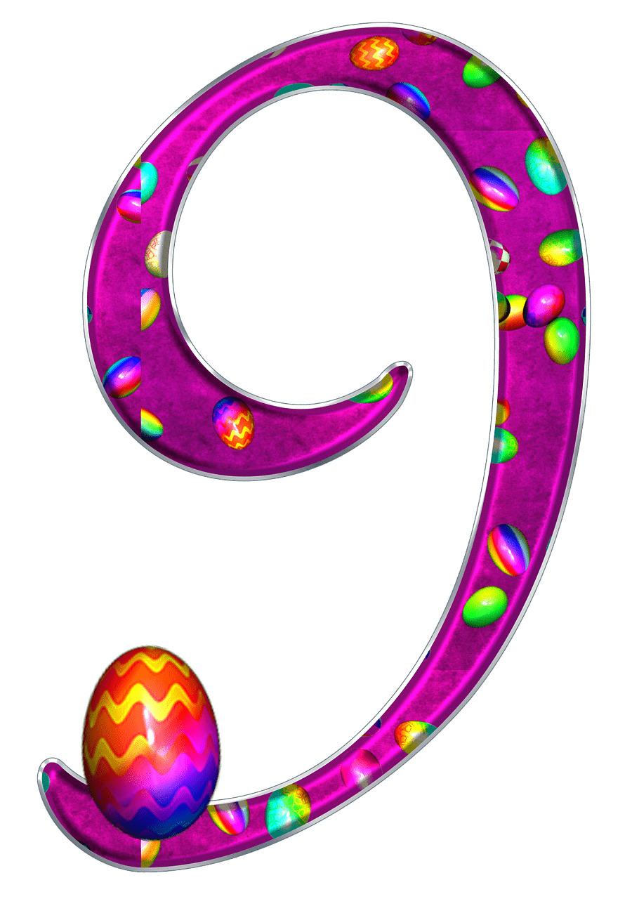 Easter Theme Number 9 png transparent