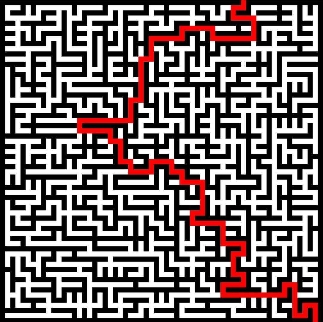Easy Maze Solution png transparent