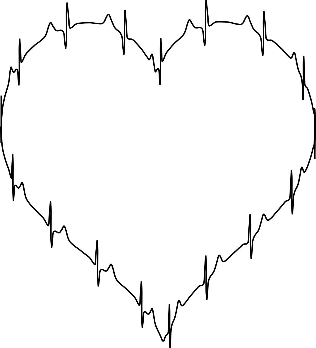 ECG heart png transparent