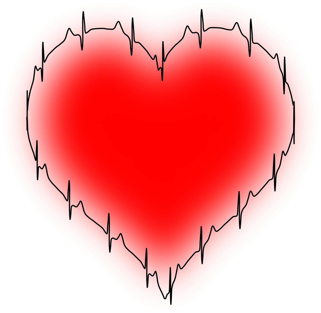 ECG heart (colour) png transparent