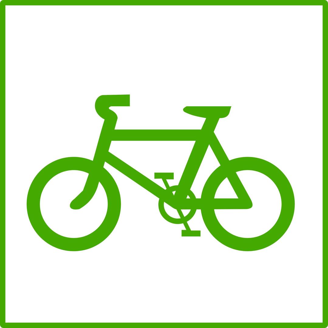 eco green bicycle icon png transparent