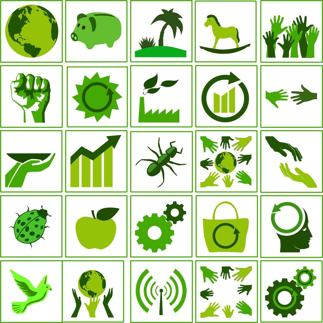 eco green icon set png transparent