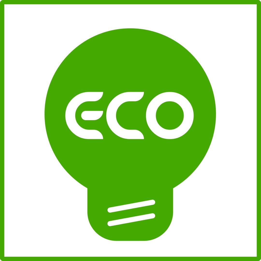eco light bulb green  icon png transparent