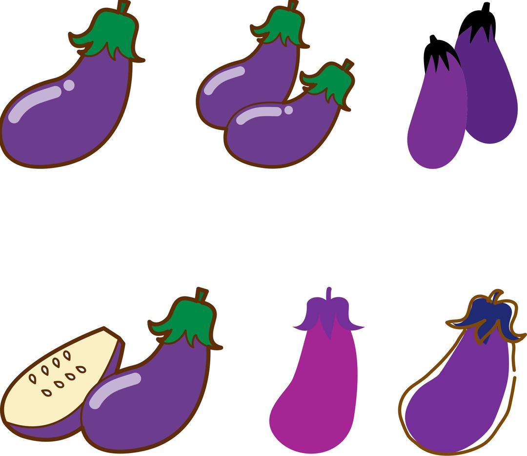 Eggplants png transparent