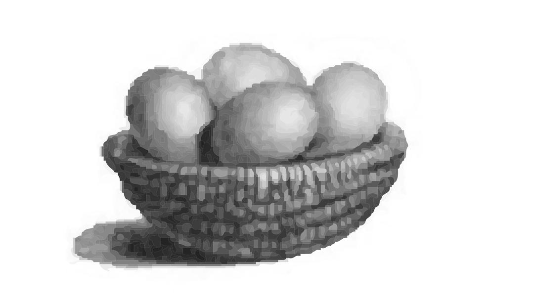 Eggs in a basket png transparent