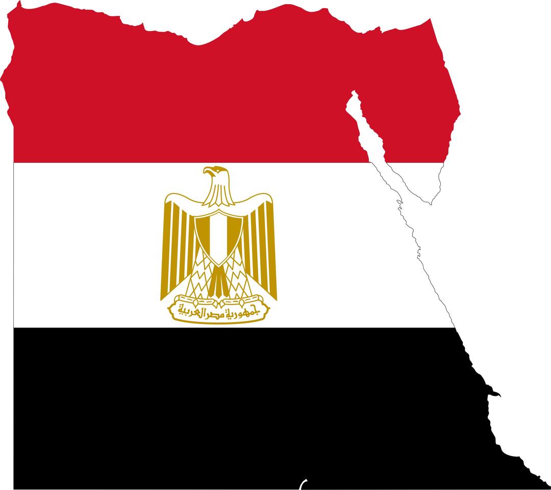 Egypt Flag Map png transparent