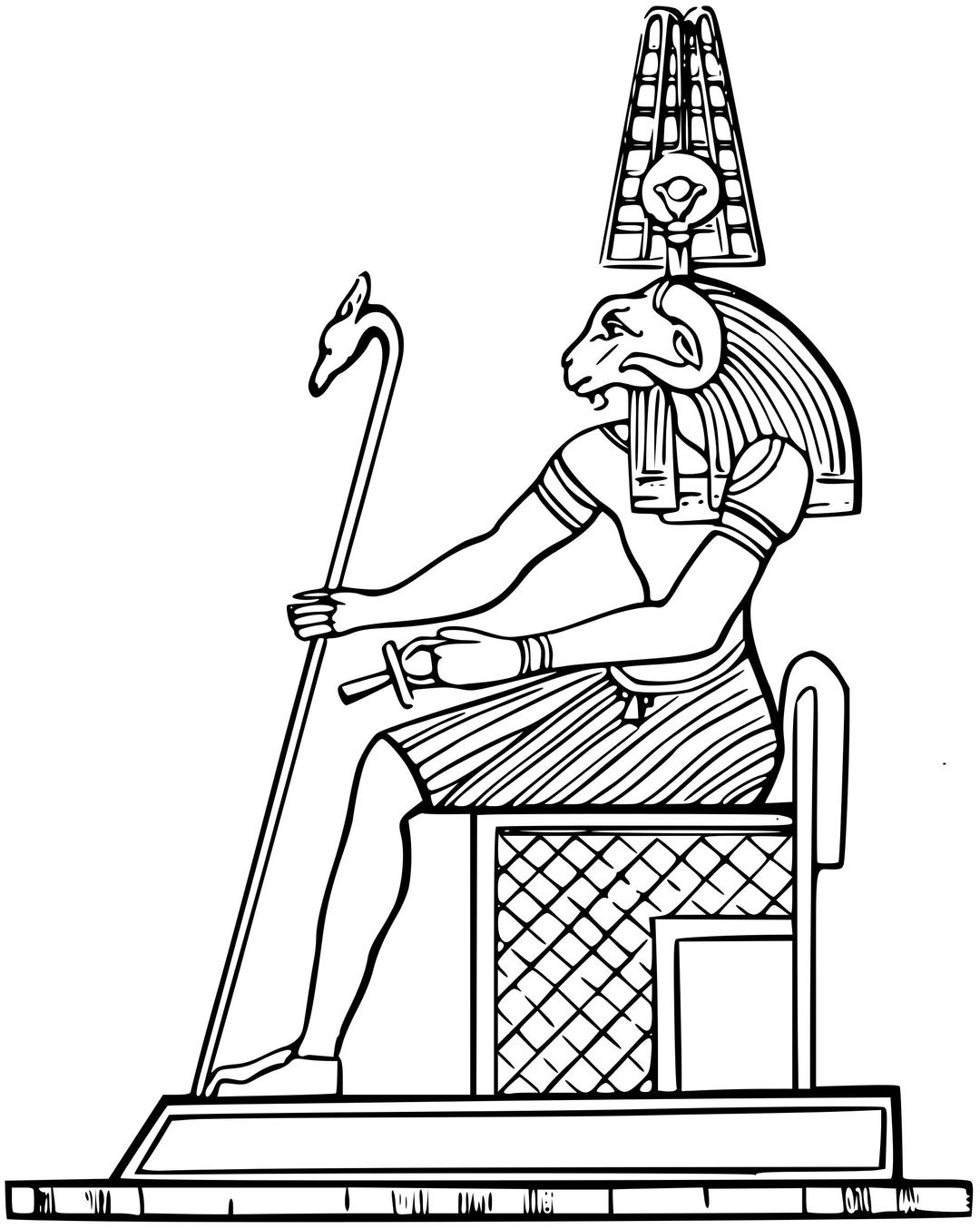 Egyptian god Amon png transparent