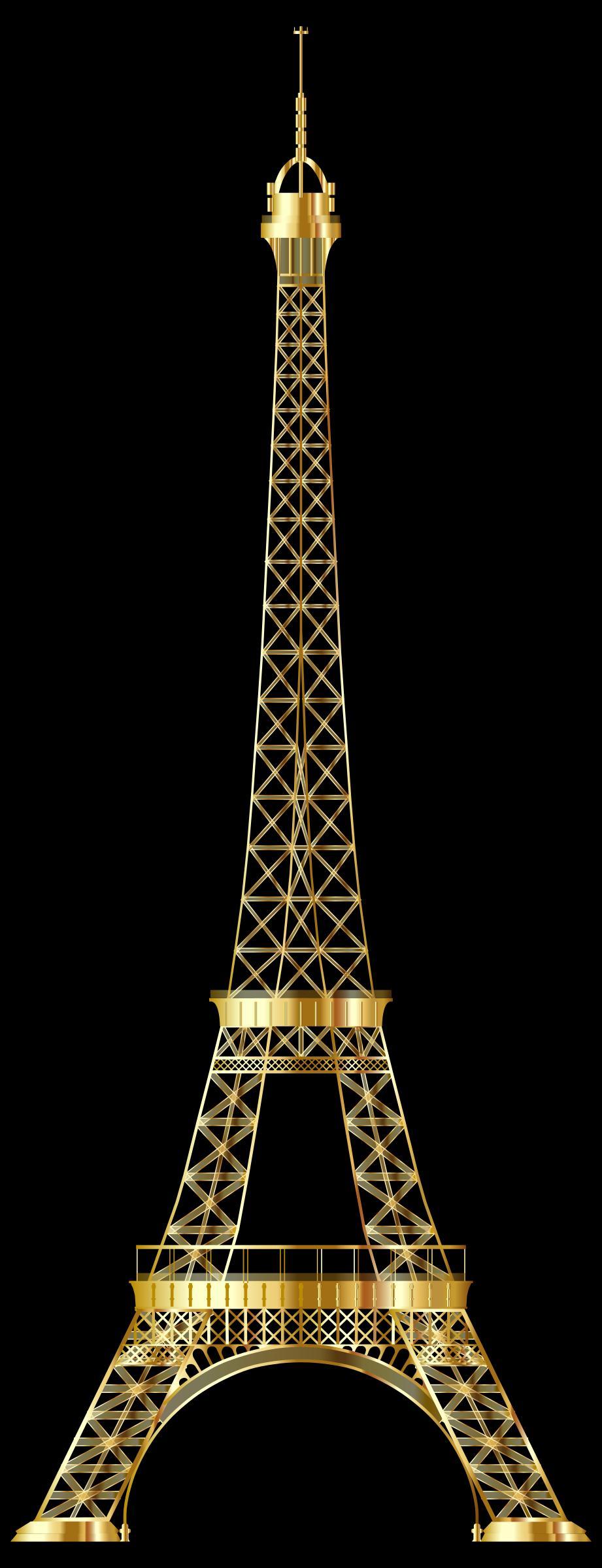 Eiffel Tower Gold png transparent