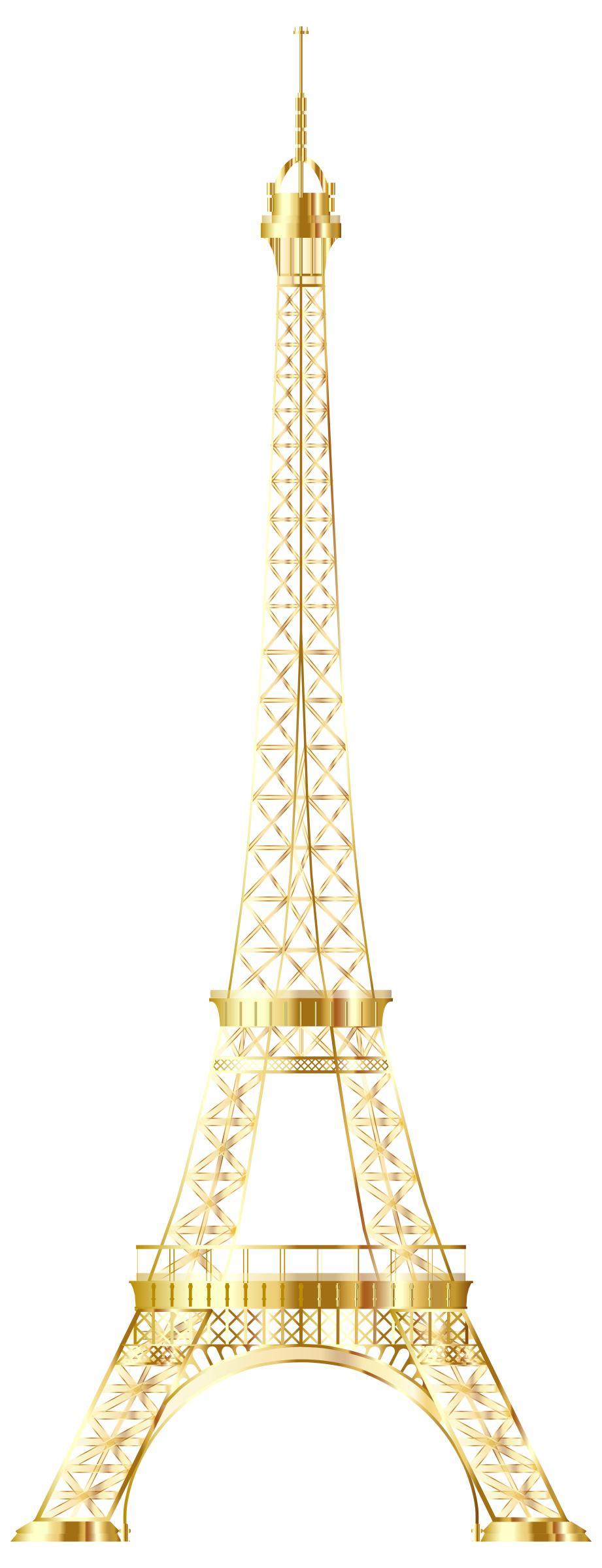 Eiffel Tower Gold No Background png transparent