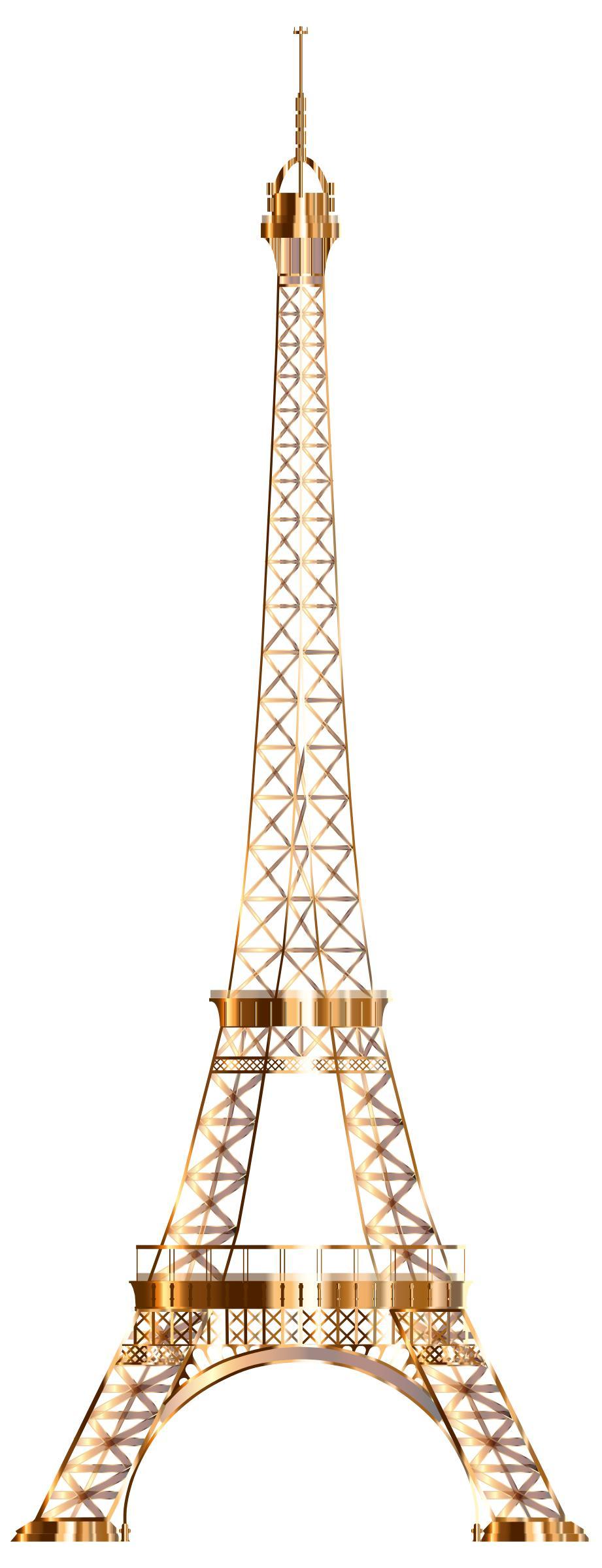 Eiffel Tower Shiny Copper No Background png transparent