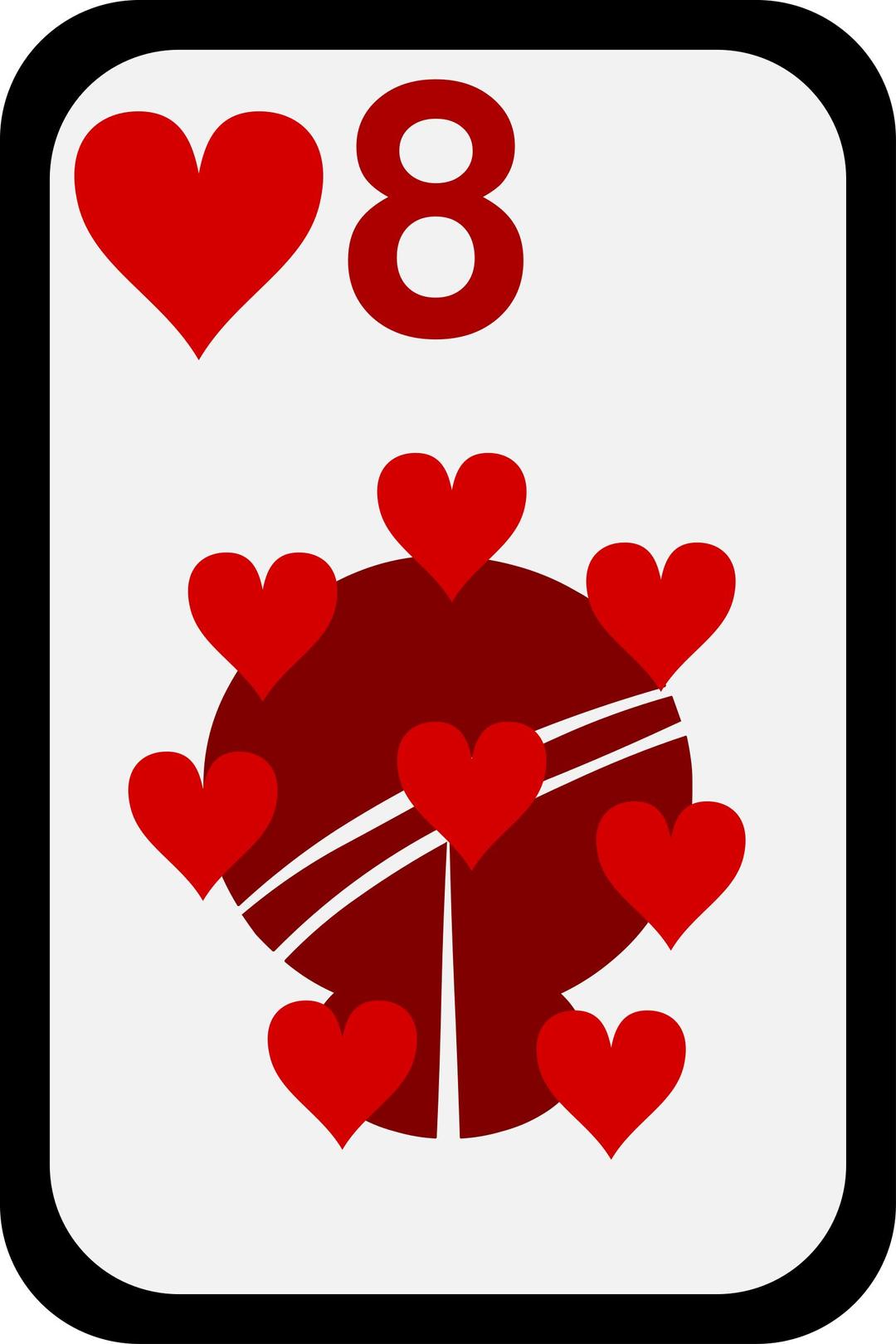 Eight of Hearts png transparent