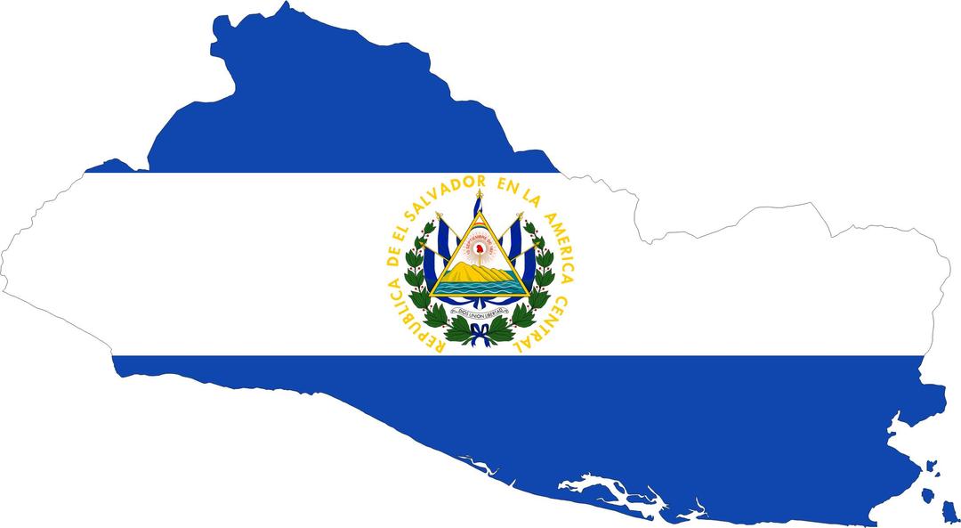 El Salvador Map Flag png transparent