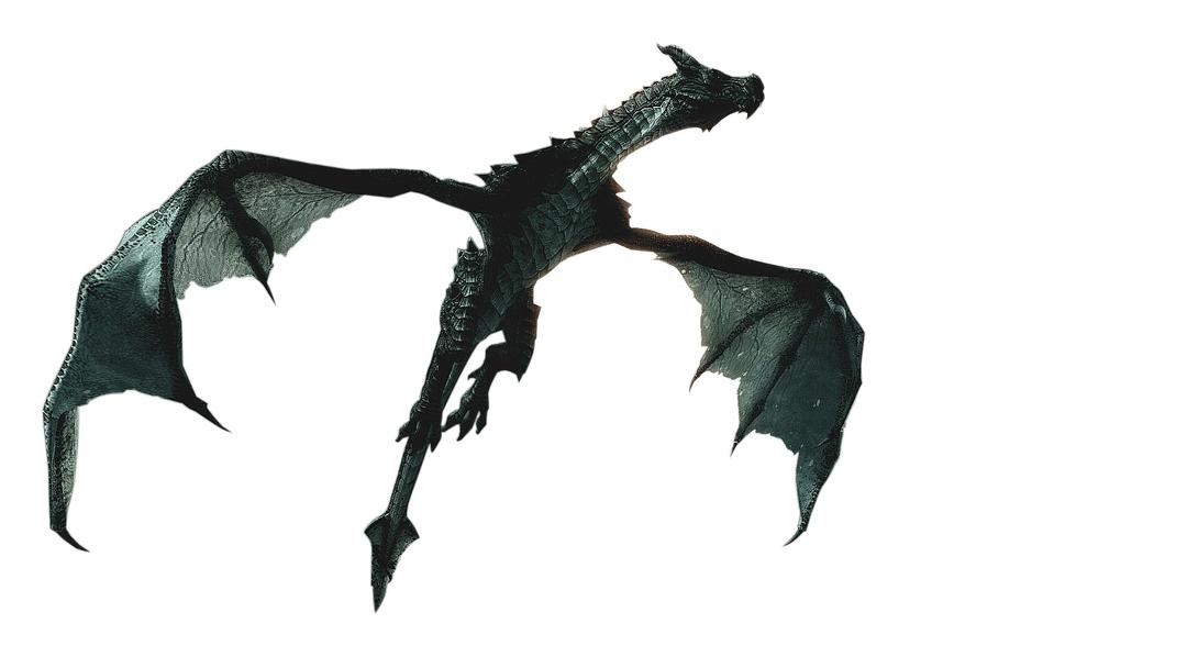 Elder Scrolls Skyrim Flying Dragon png transparent