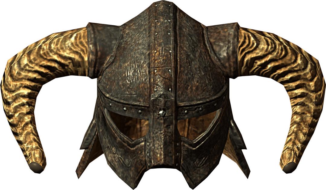 Elder Scrolls Skyrim Helmet Close Up png transparent