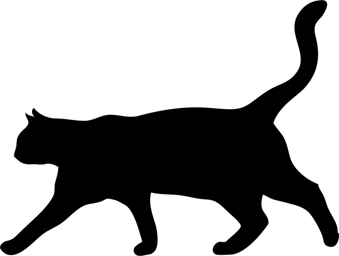 Elegant Cat Silhouette png transparent