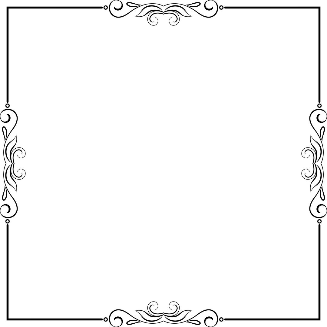 Elegant Flourish Frame Extrapolated 13 png transparent