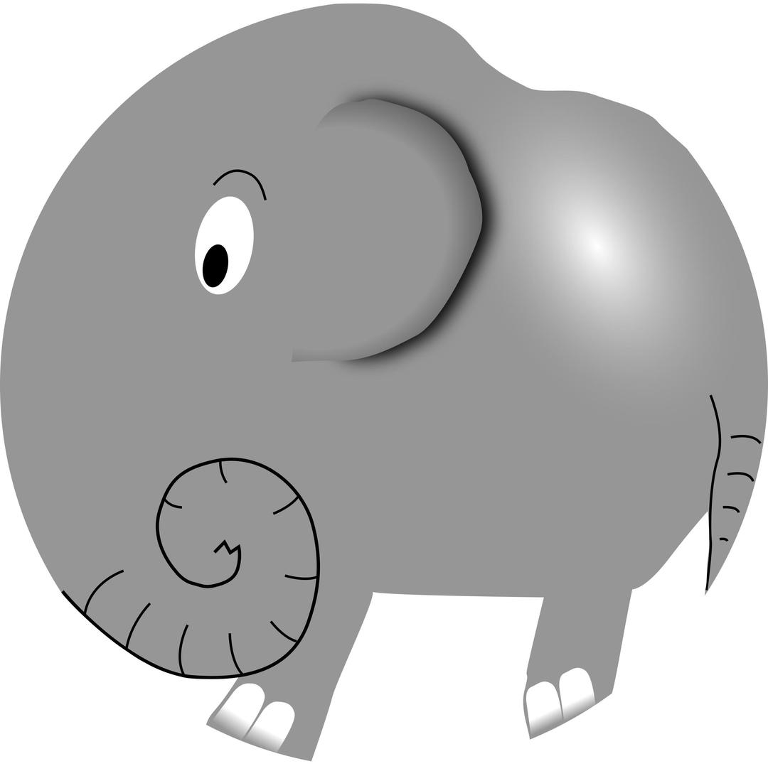 Elephant - Funny Little Cartoon png transparent