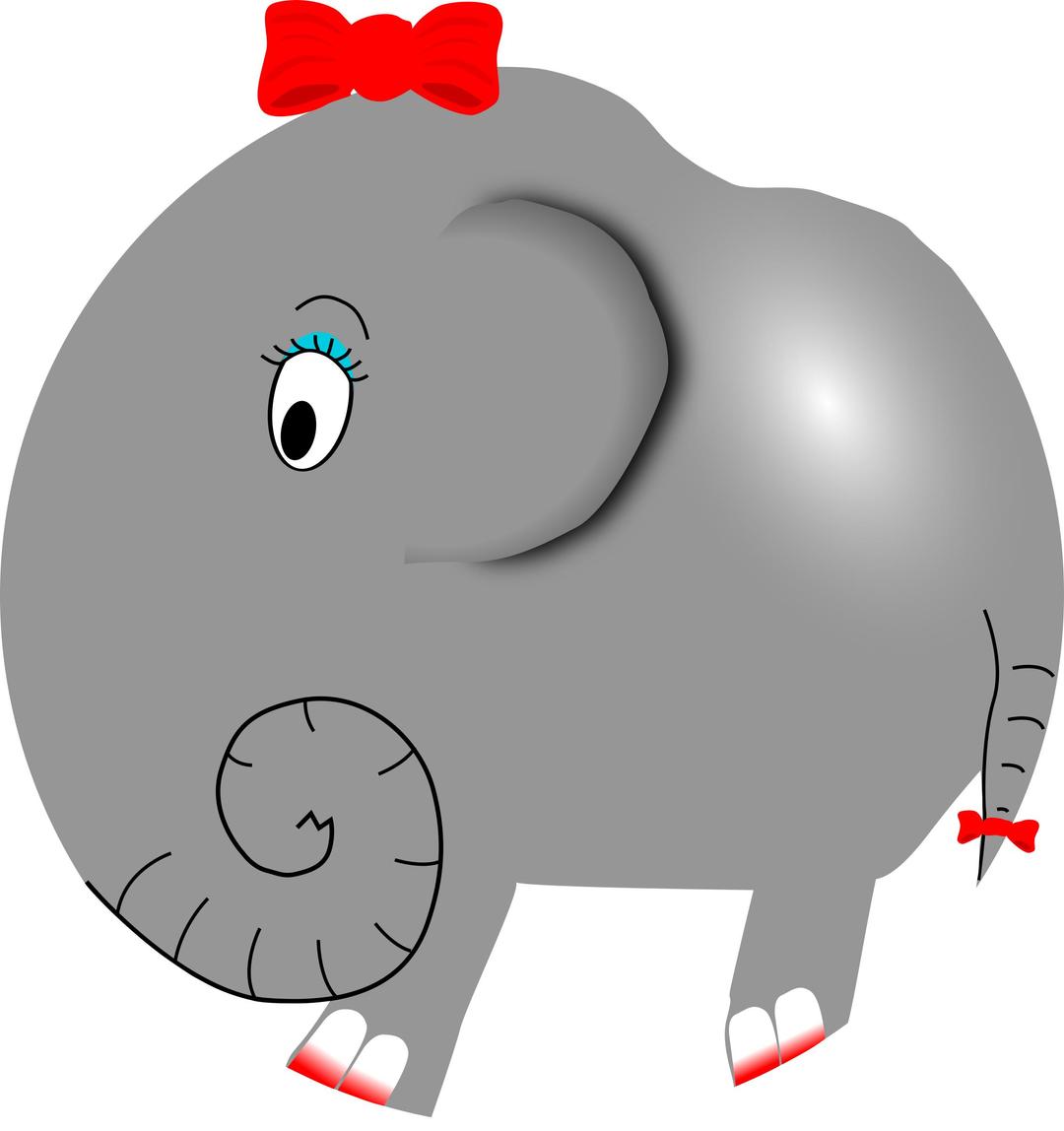 Elephant Girl - Funny Little Cartoon png transparent