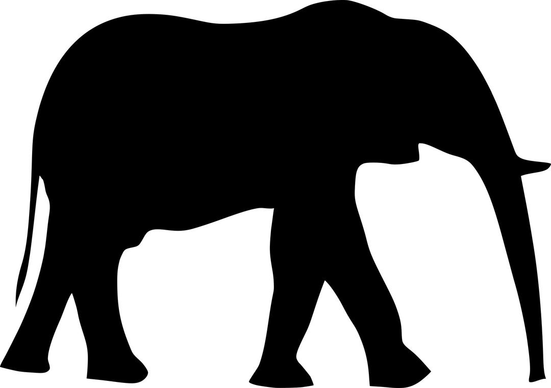 elephant silhouet png transparent