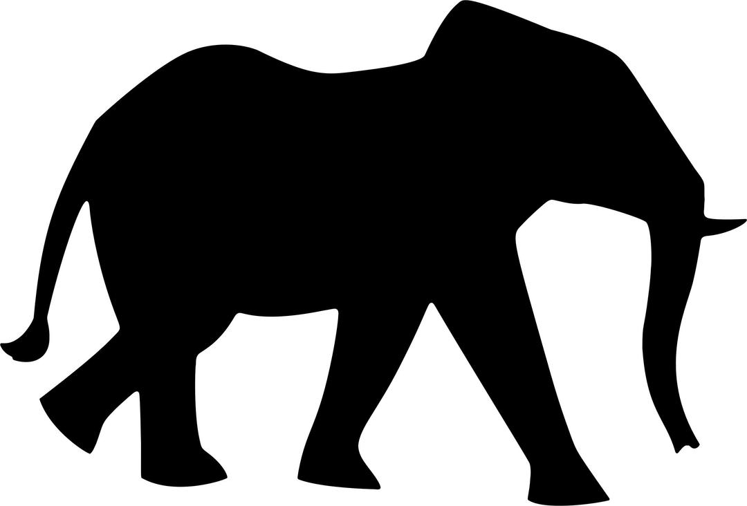 Elephant Silhouette 3 png transparent