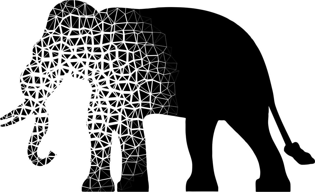 Elephant Silhouette Flying Apart png transparent