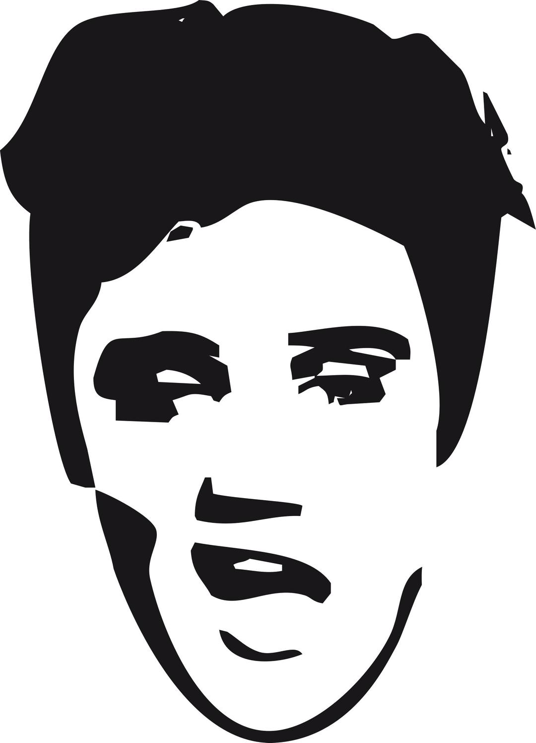 Elvis face png transparent