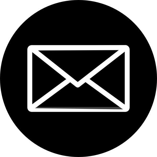 Email Icon Black Circle Envelope png transparent