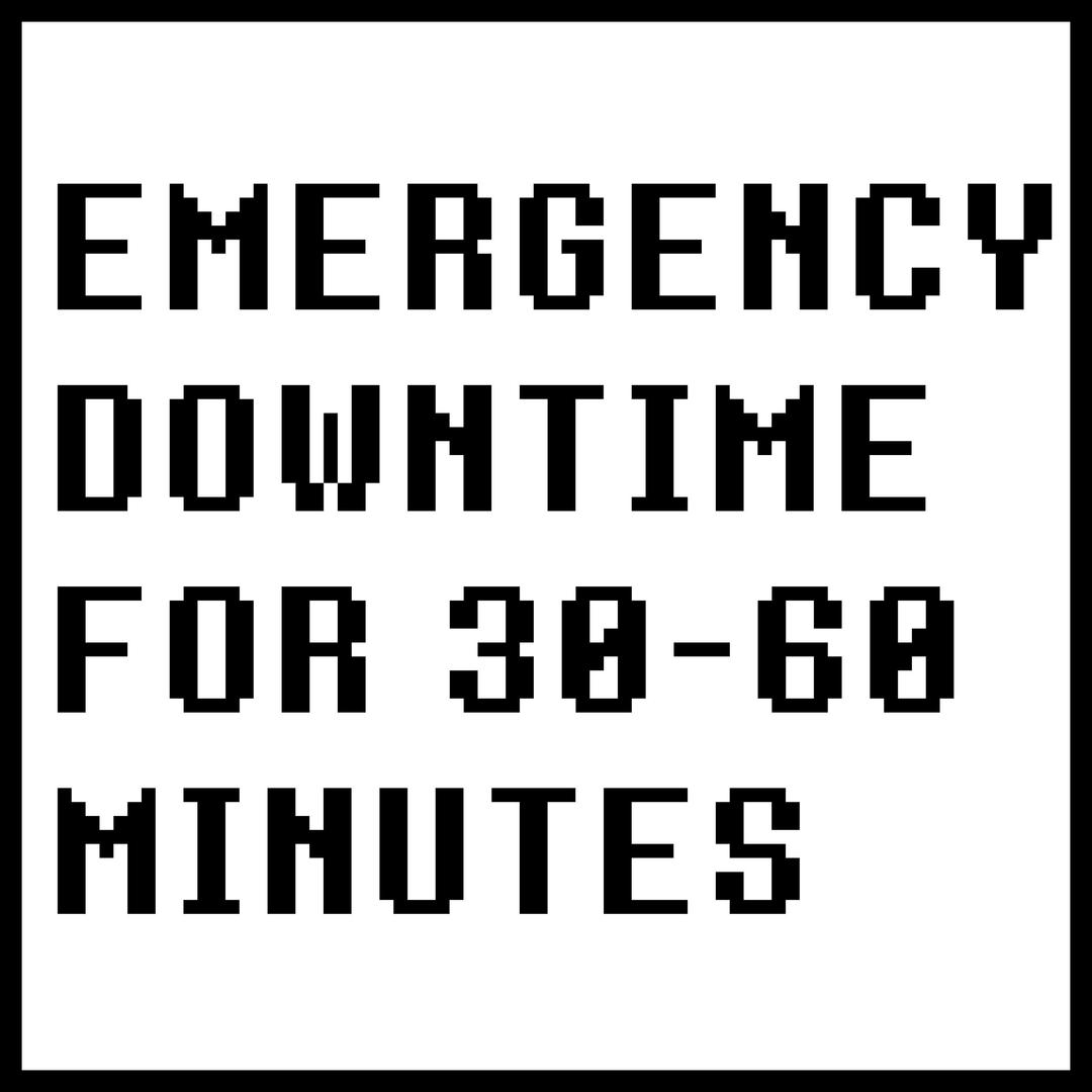 Emergency Downtime png transparent