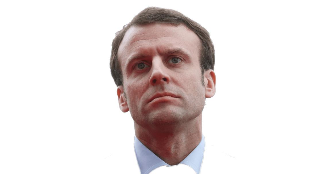 Emmanuel Macron Looking Up png transparent