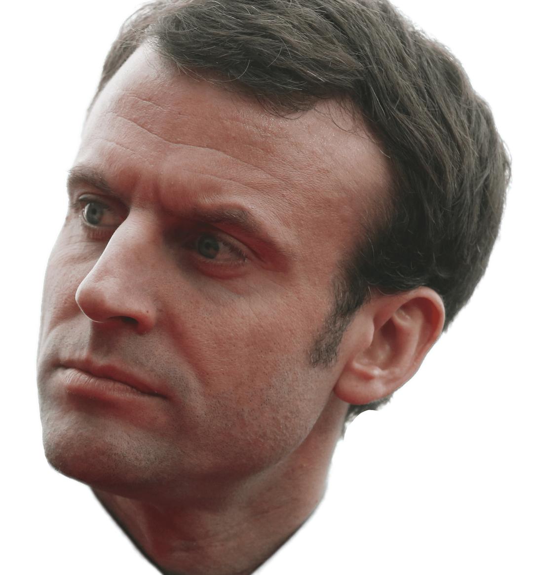Emmanuel Macron Side View png transparent