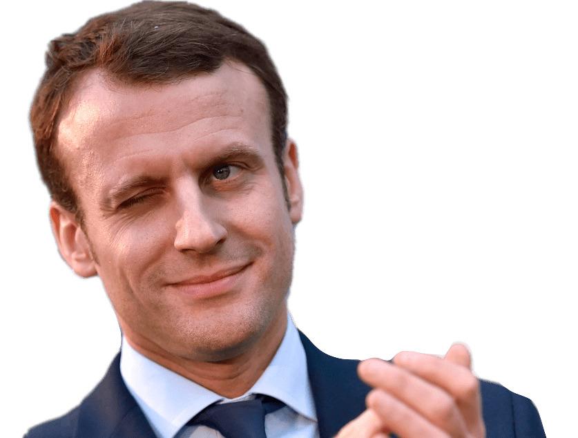 Emmanuel Macron Wink png transparent