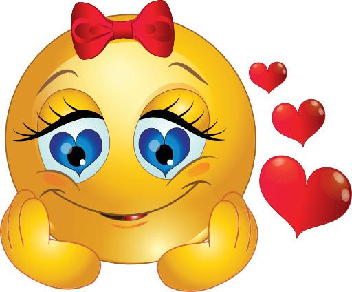 Emoticon She Is In Love png transparent