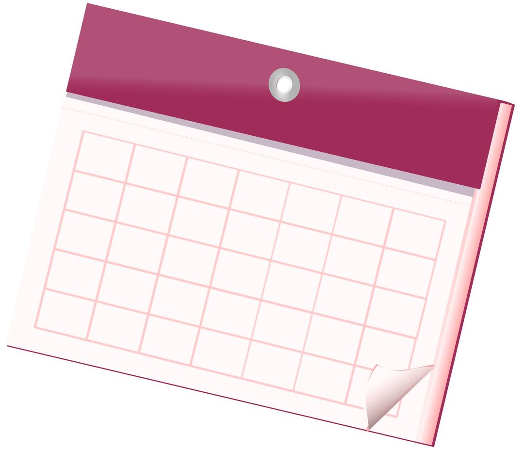 Empty Calendar Sheet png transparent