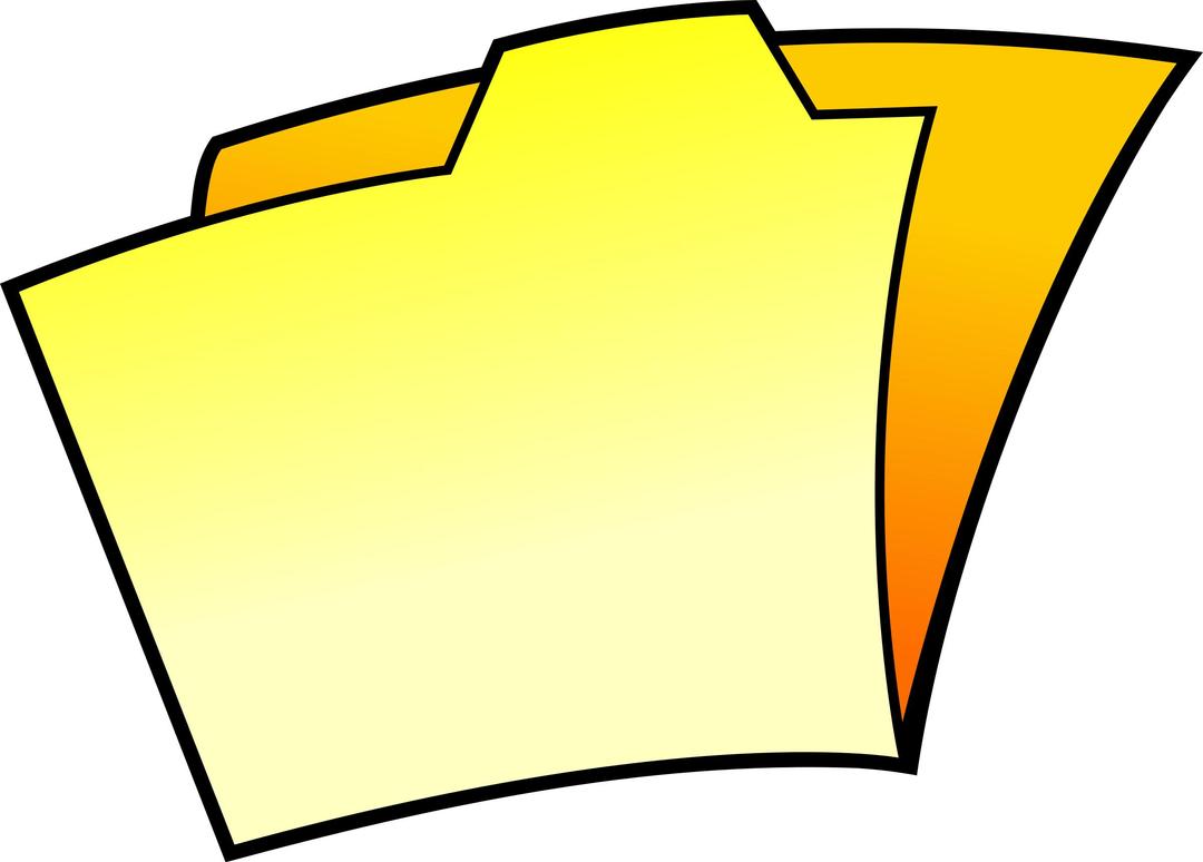 Empty cartoon folder png transparent