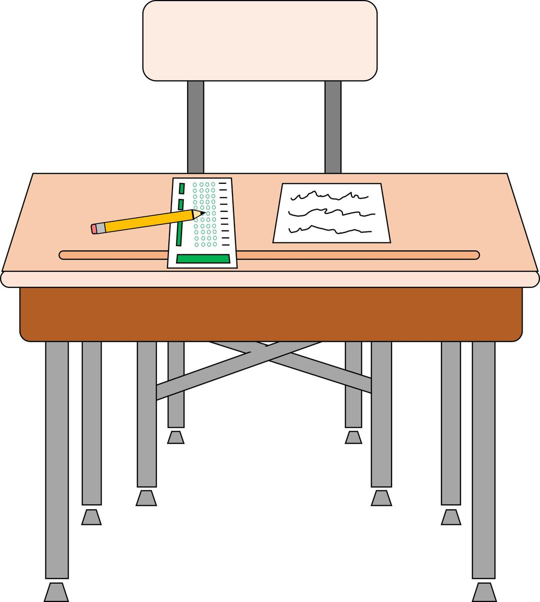 Empty seat for standardized test png transparent