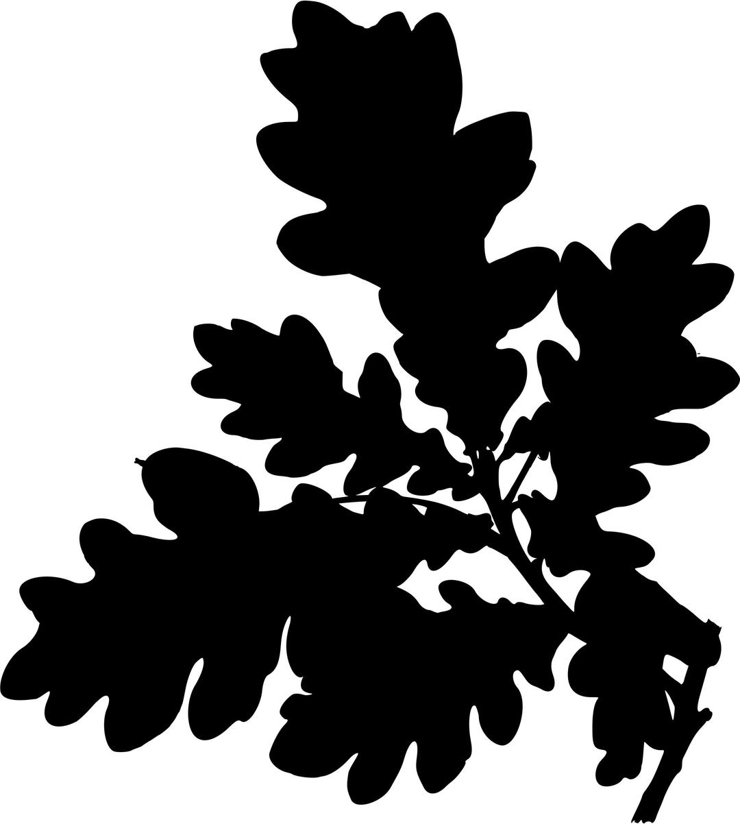 English oak (silhouette) png transparent