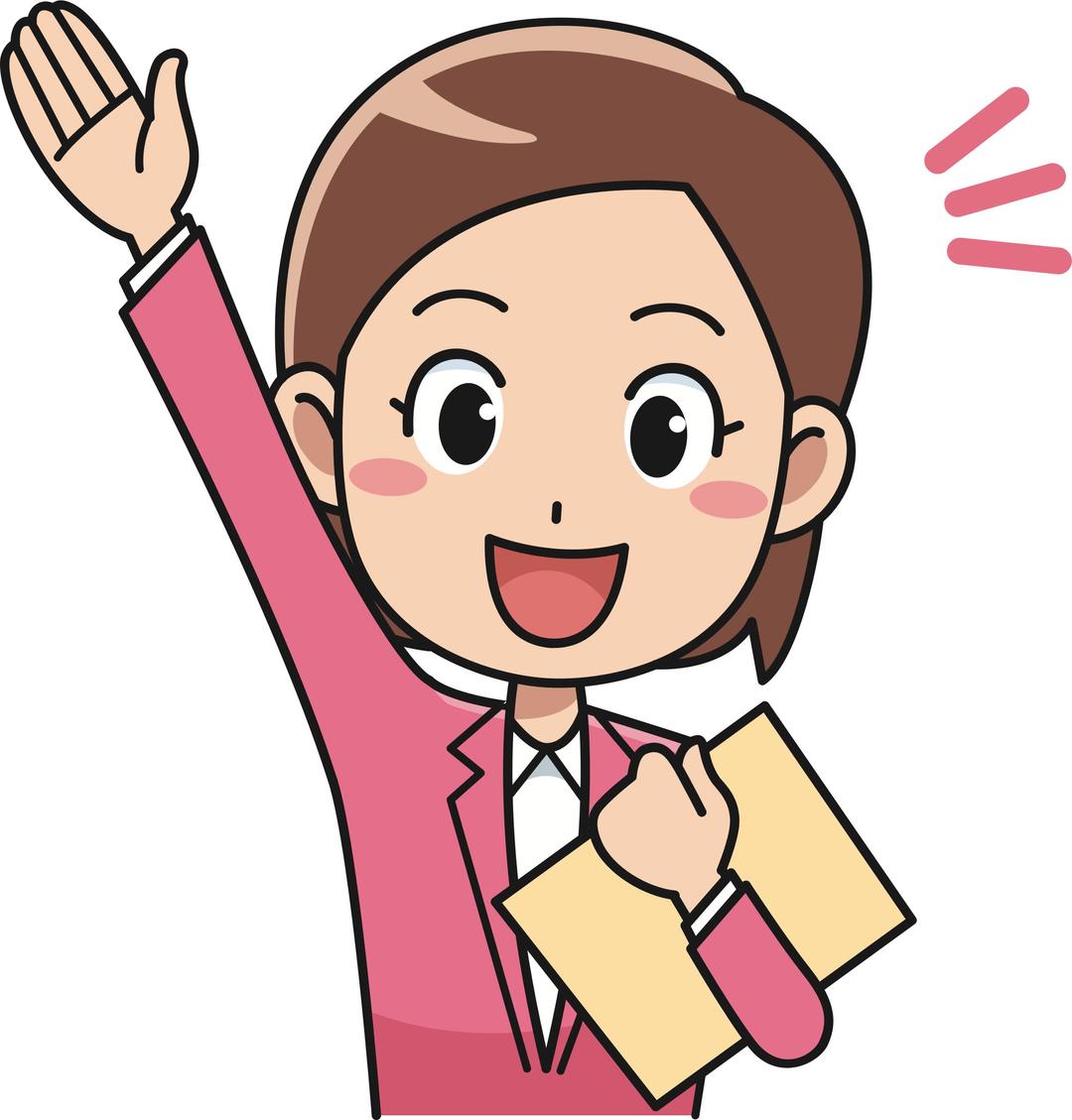 Enthused Female Office Worker png transparent