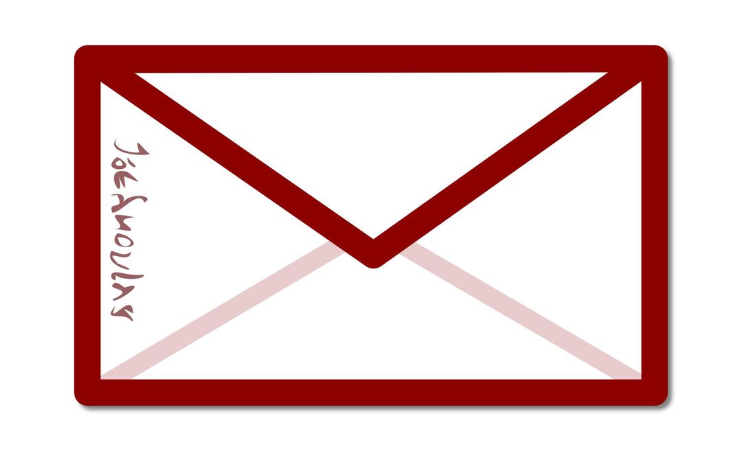 Envelope with some alien writing png transparent