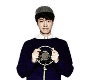 Epik High Tablo In Front Of Vintage Microphone png transparent