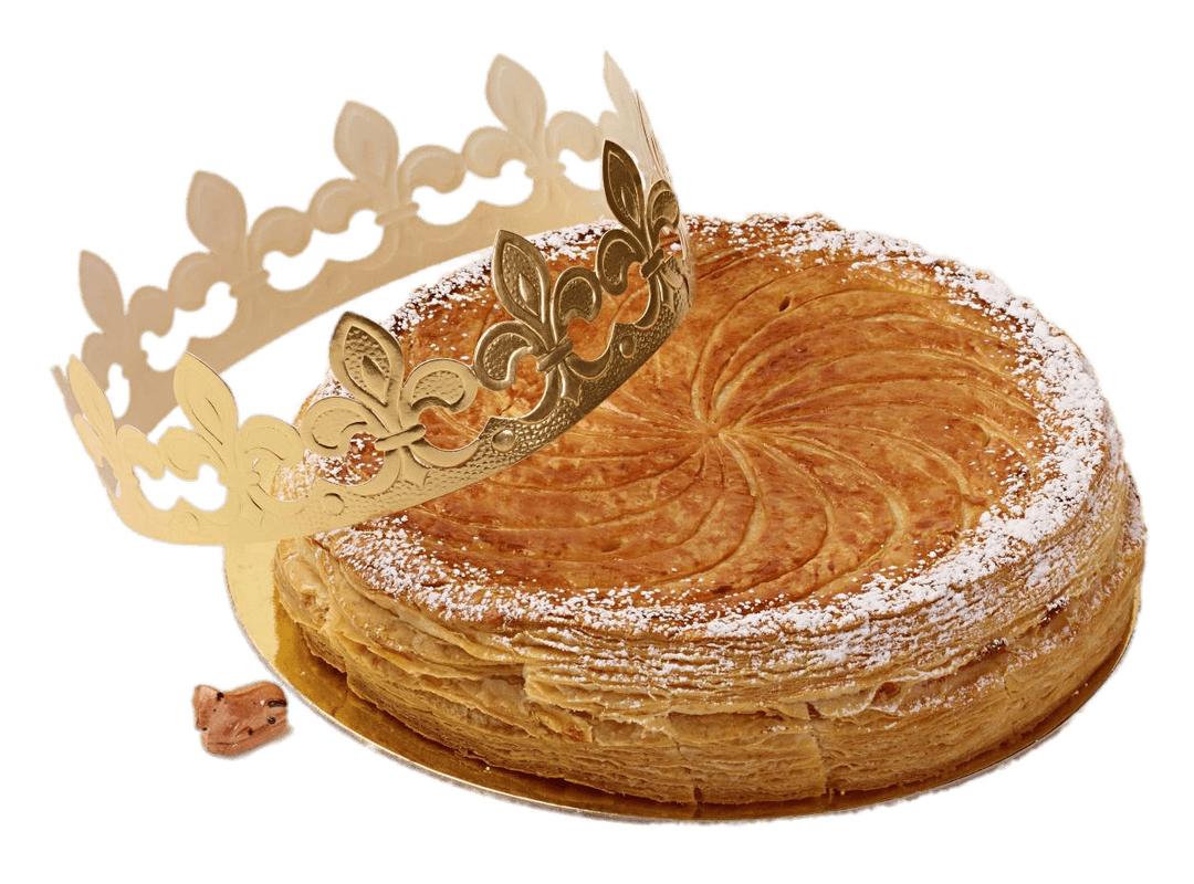 Epiphany French Cake and Crown png transparent