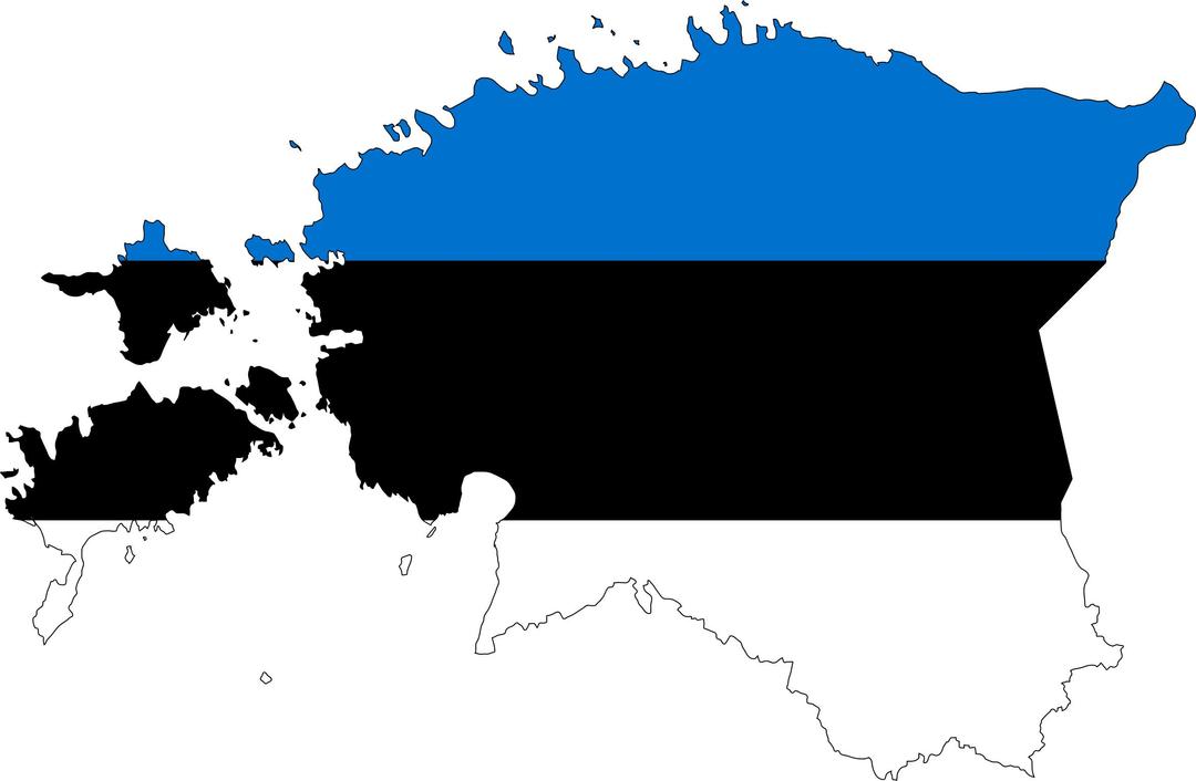 Estonia Map Flag With Stroke png transparent