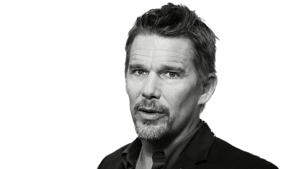 Ethan Hawke Black and White png transparent