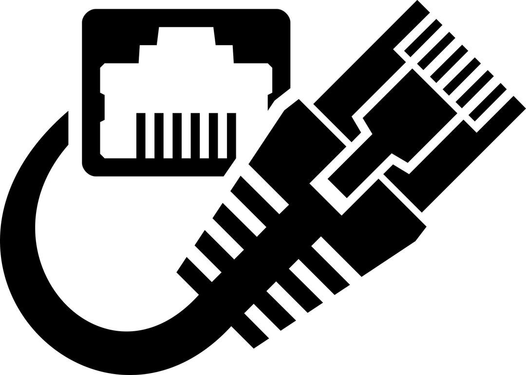 Ethernet Cable and Socket png transparent