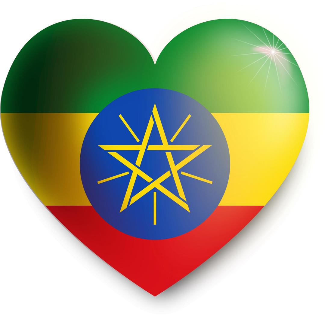 Ethiopia heart png transparent